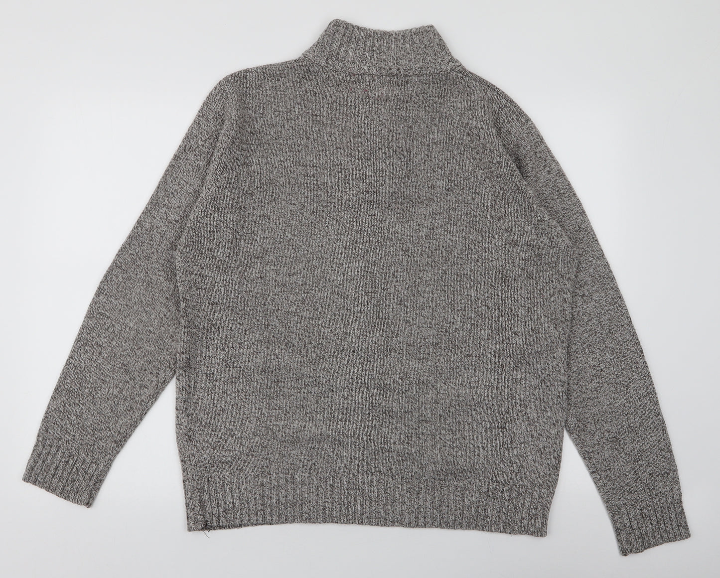 Marks and Spencer Mens Beige High Neck  Acrylic Pullover Jumper Size M