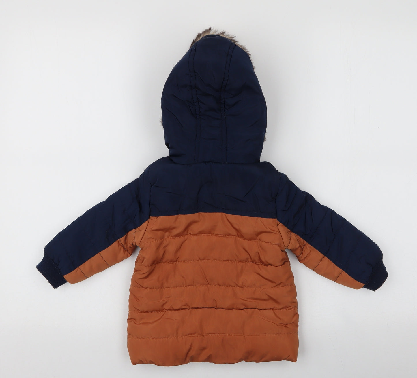 Pep & Co Boys Multicoloured   Puffer Jacket Coat Size 9-12 Months   Zip