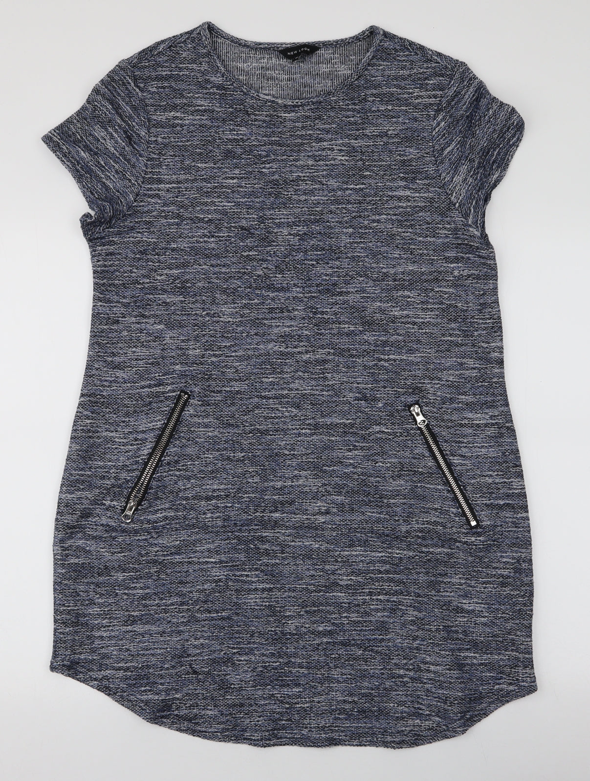 New Look Womens Blue Round Neck  Polyester Pullover Jumper Size 16