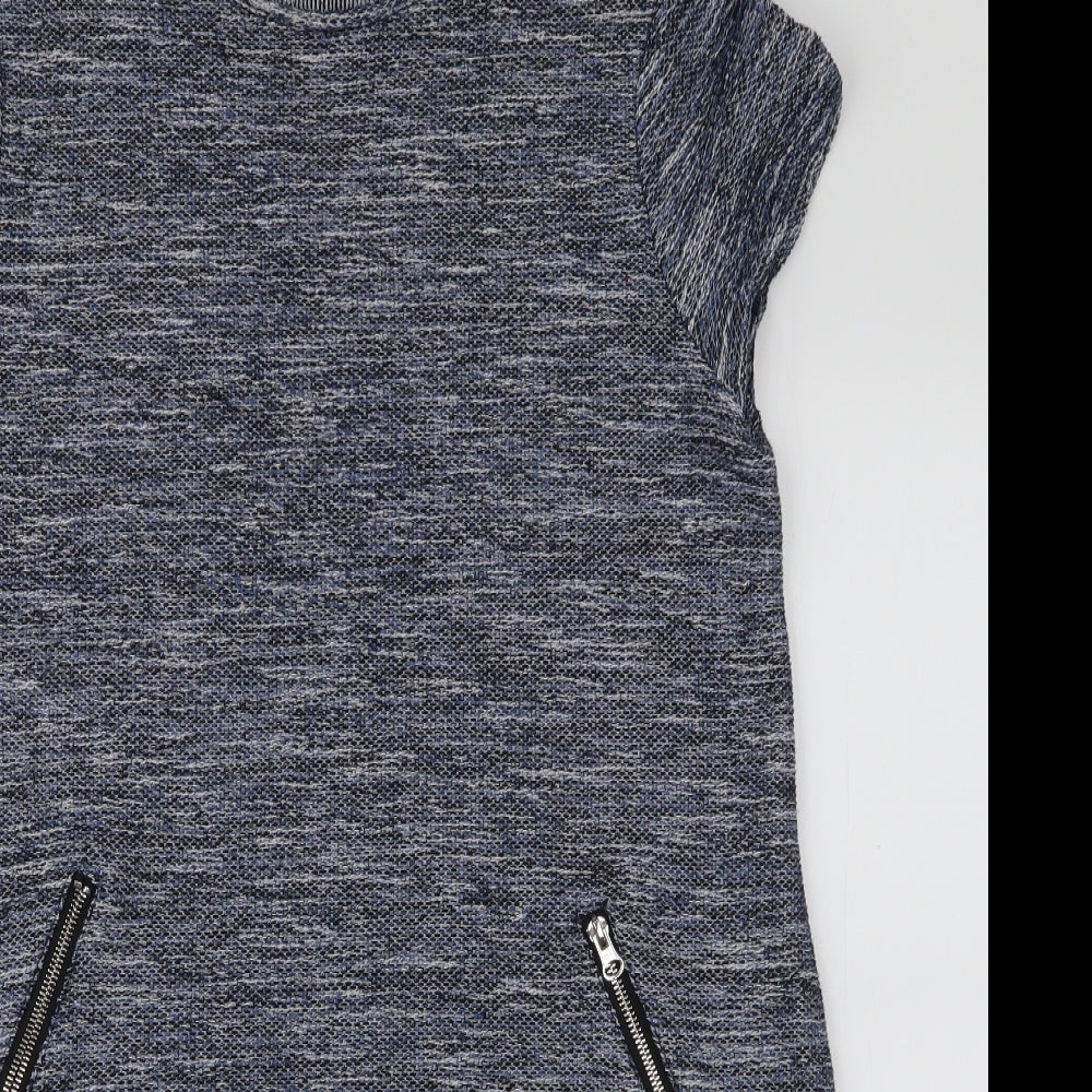 New Look Womens Blue Round Neck  Polyester Pullover Jumper Size 16