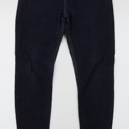 River Island Womens Blue  Cotton Skinny Jeans Size 10 L28 in Slim Zip