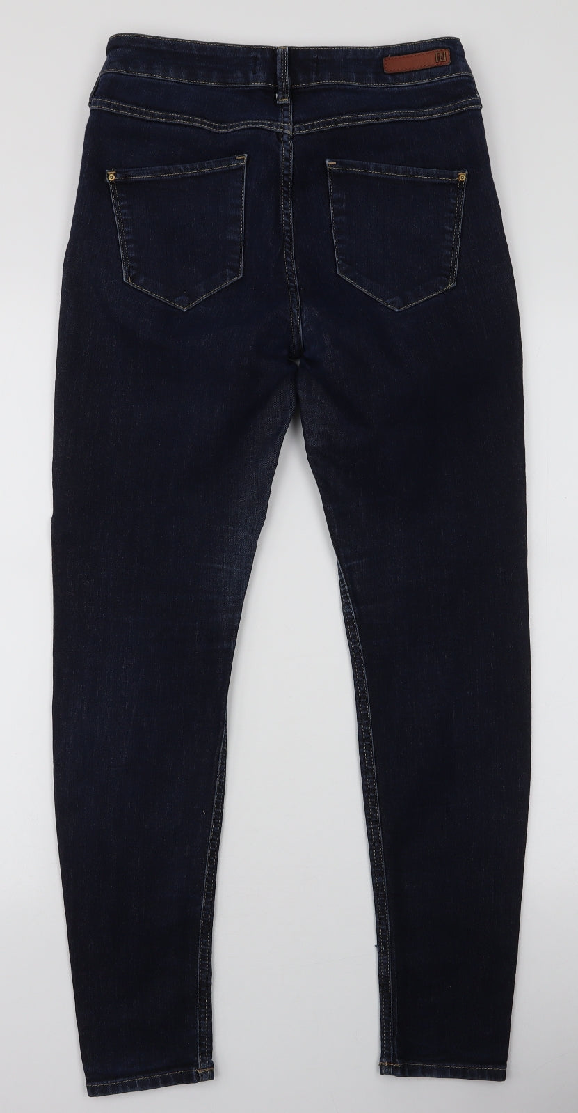 River Island Womens Blue  Cotton Skinny Jeans Size 10 L28 in Slim Zip