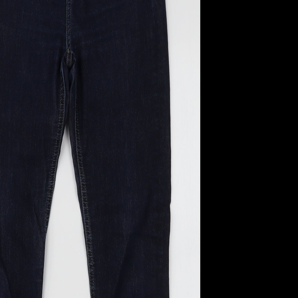 River Island Womens Blue  Cotton Skinny Jeans Size 10 L28 in Slim Zip
