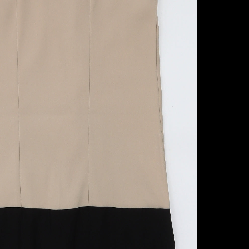 A Wear Womens Beige  Polyester A-Line  Size 14  Round Neck Pullover