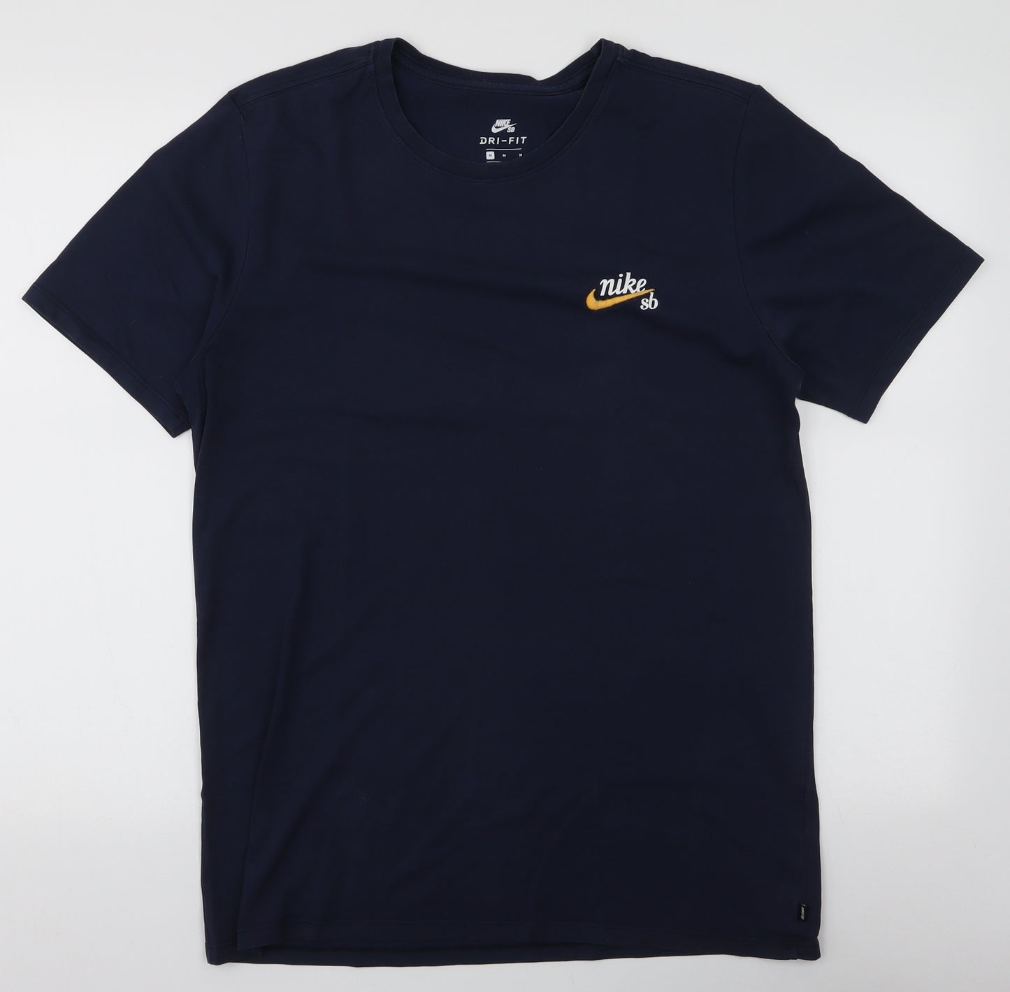 Nike Mens Blue  Polyester  T-Shirt Size M Round Neck