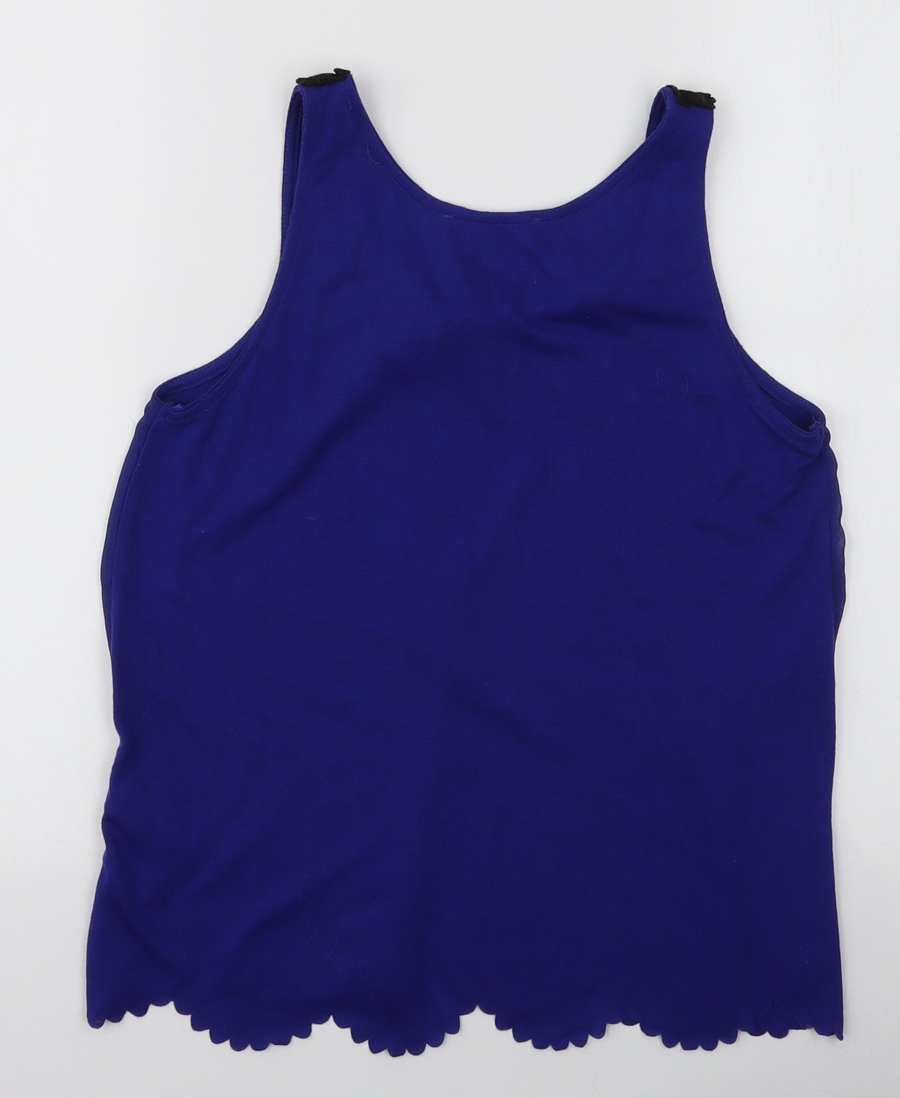 Savida Womens Blue  Polyester Camisole Blouse Size 10 Round Neck
