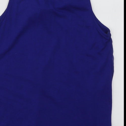 Savida Womens Blue  Polyester Camisole Blouse Size 10 Round Neck
