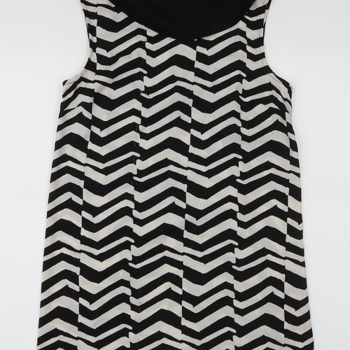 River Island Womens White Striped Polyester Basic Blouse Size 10 Collared