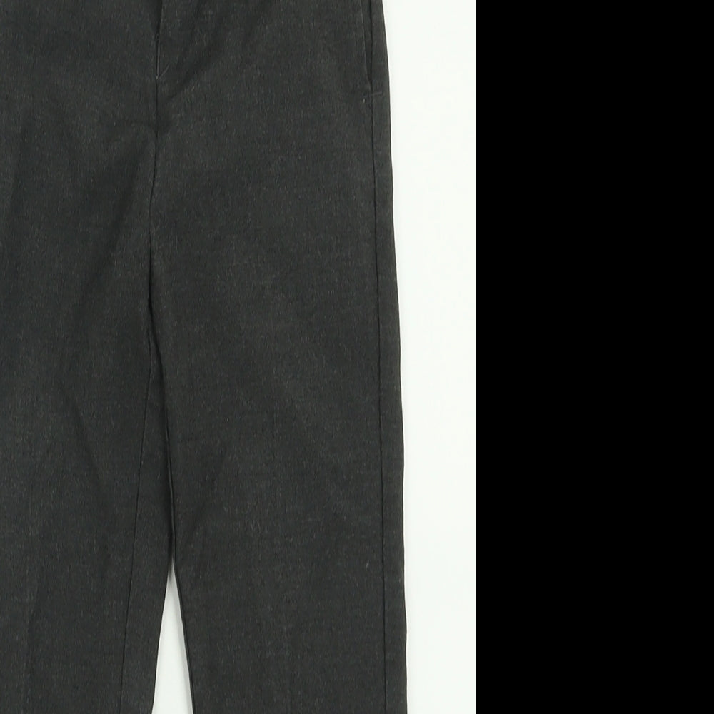 TU Boys Grey  Polyester Capri Trousers Size 6 Years  Regular Hook & Eye - School Wear
