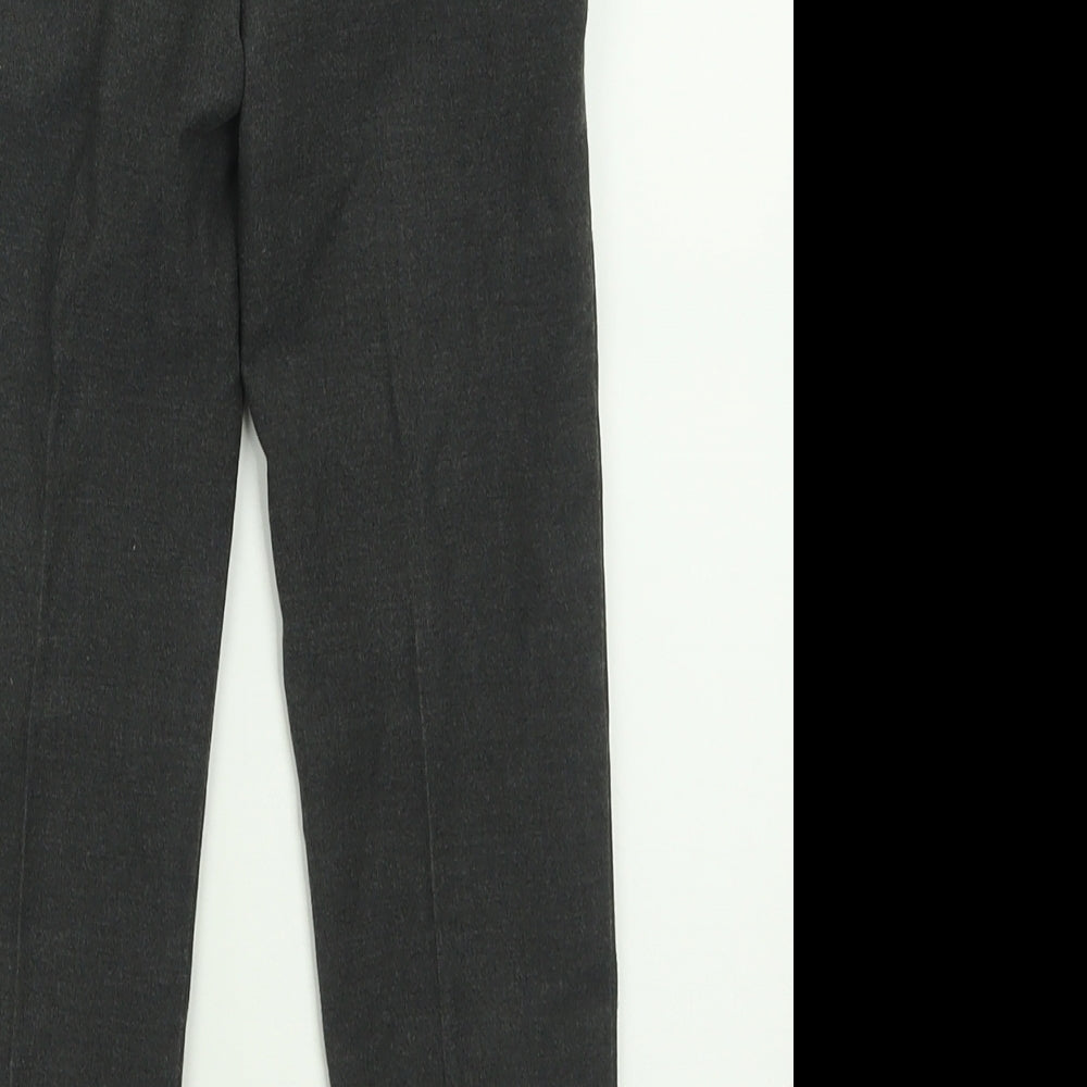 TU Boys Grey  Polyester Capri Trousers Size 6 Years  Regular Hook & Eye - School Wear