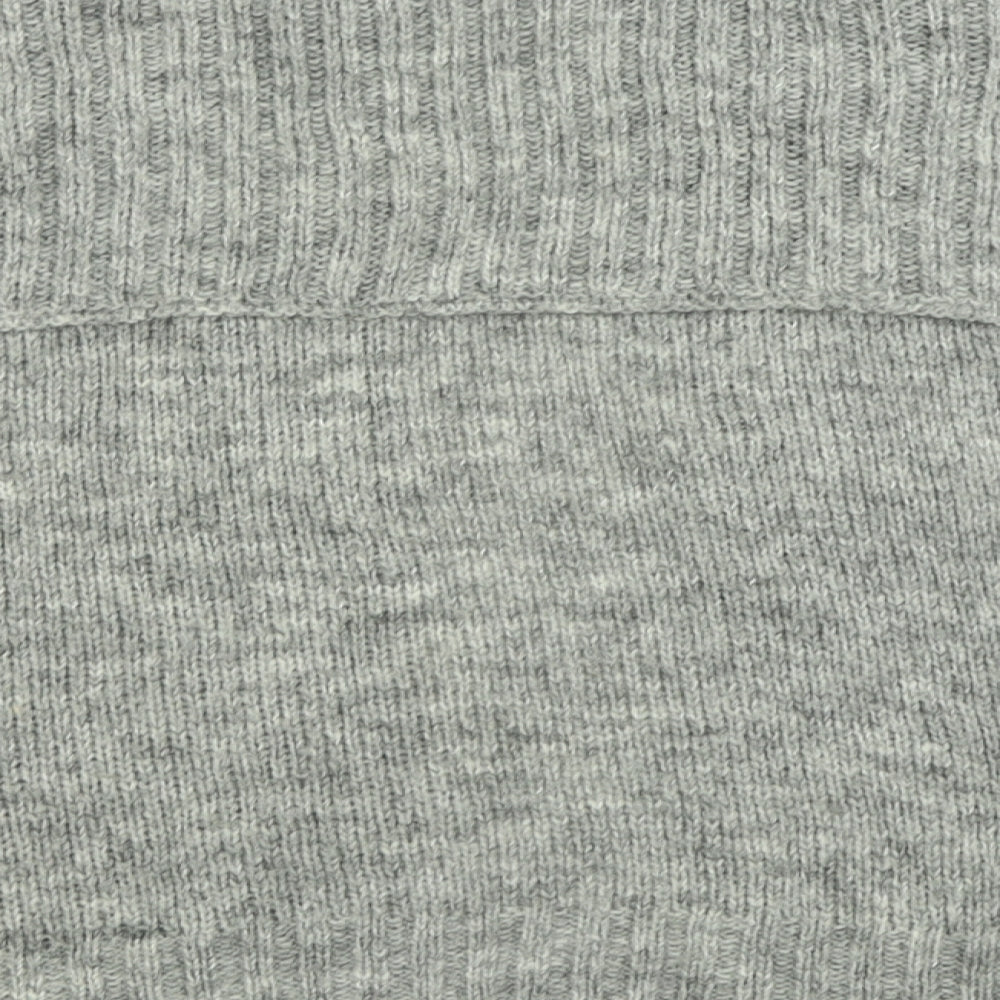 Indigo Womens Grey V-Neck  Polyester Cardigan Jumper Size 8