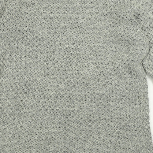 George Womens Grey Crew Neck  Acrylic Tunic Jumper Size 10