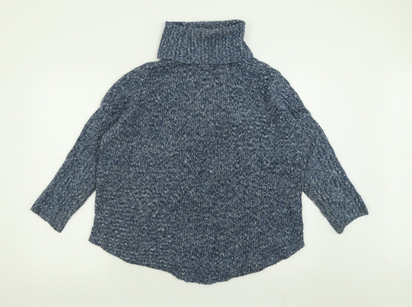 TU Womens Black Roll Neck  Acrylic Pullover Jumper Size M