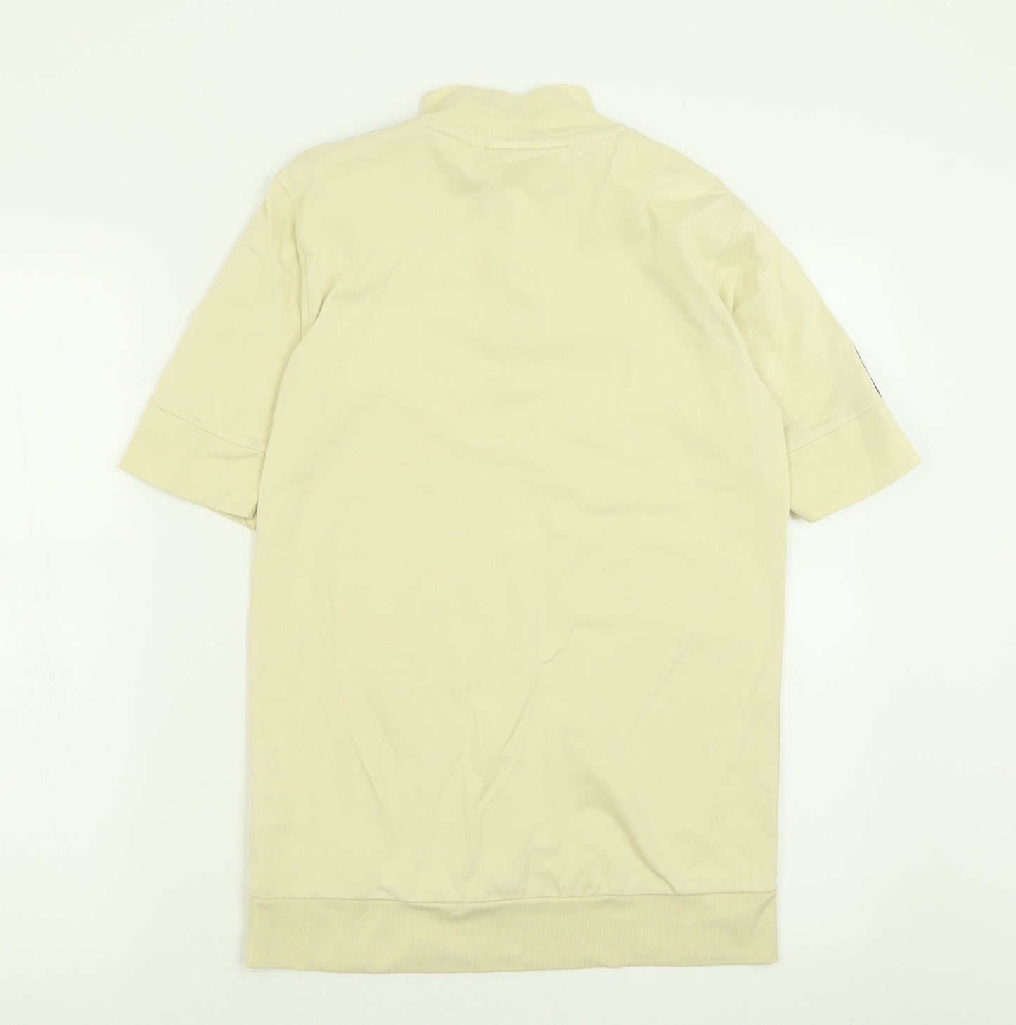 FILA Womens Yellow  Cotton Basic T-Shirt Size S High Neck