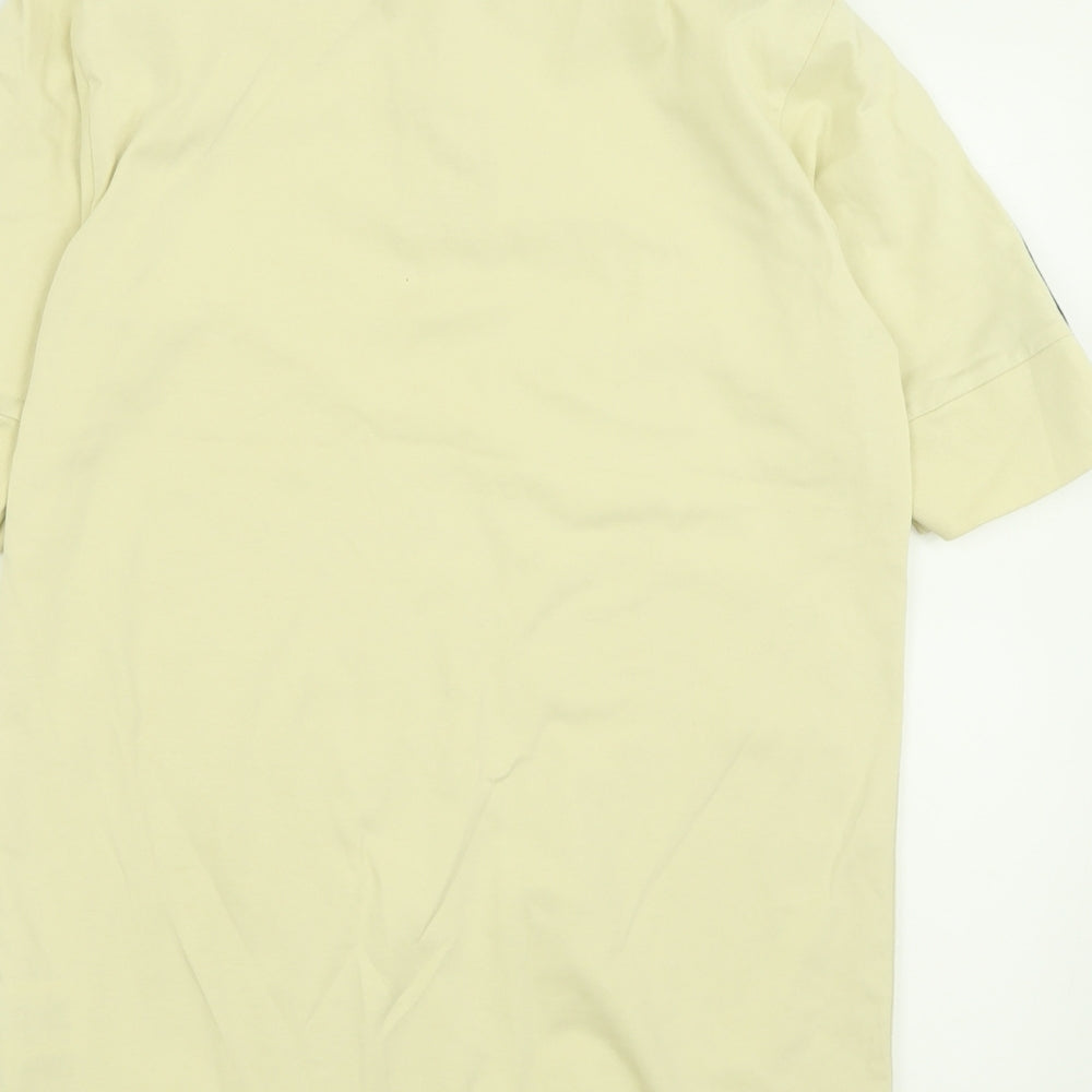 FILA Womens Yellow  Cotton Basic T-Shirt Size S High Neck