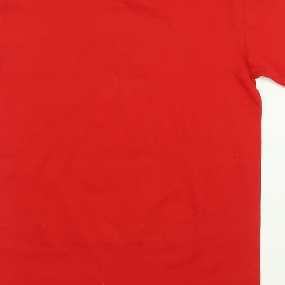 Casual Classics Mens Red  Cotton  T-Shirt Size S Crew Neck  - Christmas