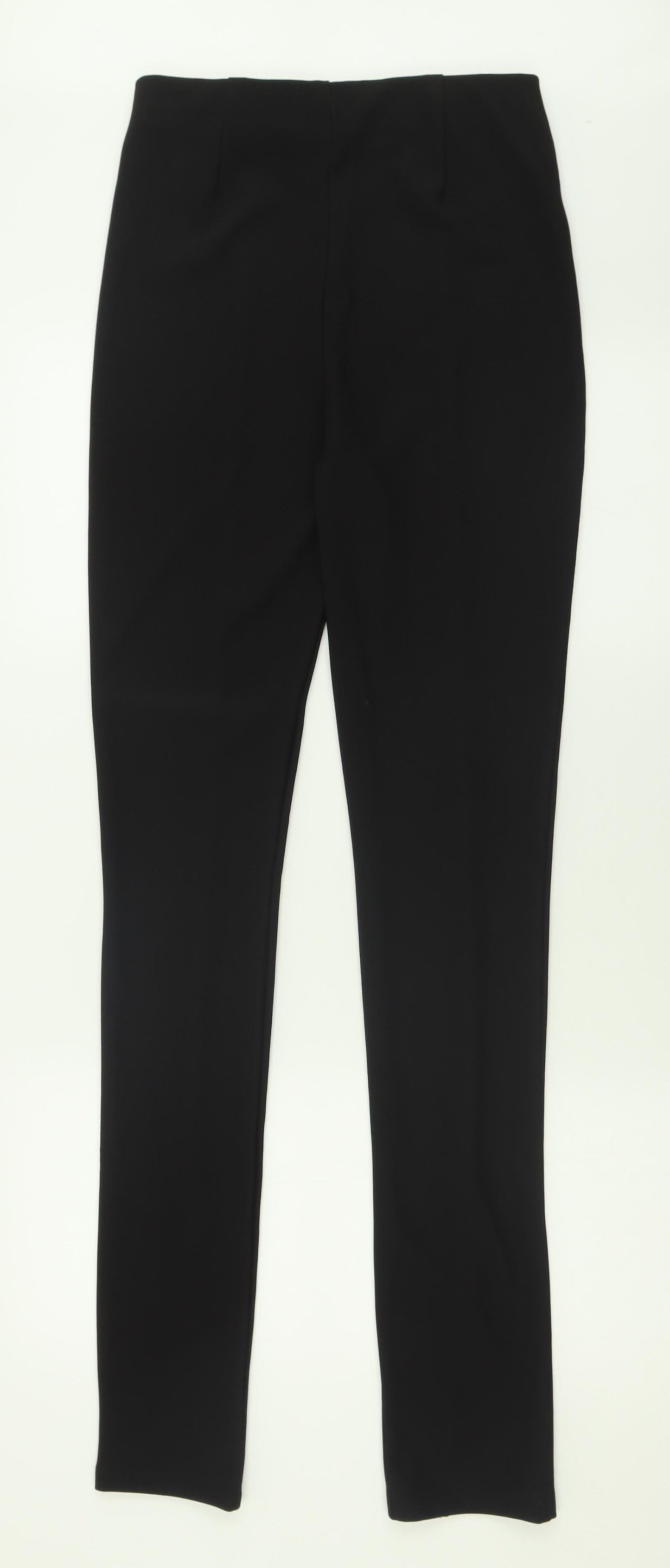 Zara Womens Black  Polyamide Trousers  Size M L34 in Regular