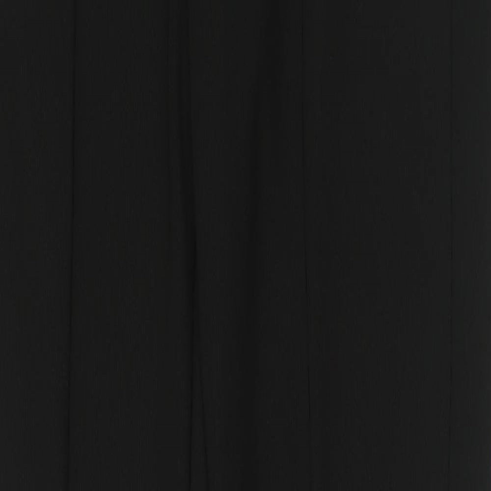Zara Womens Black  Polyamide Trousers  Size M L34 in Regular