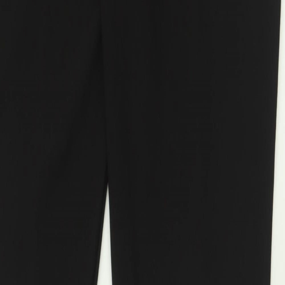 Zara Womens Black  Polyamide Trousers  Size M L34 in Regular
