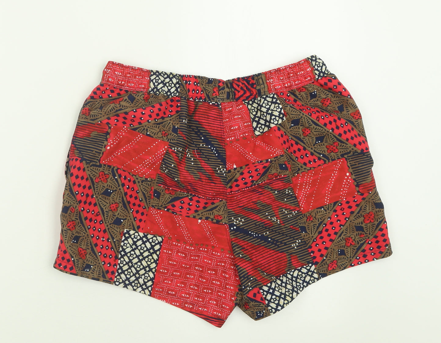 ASOS Mens Red Geometric Polyester Sweat Shorts Size S  Regular Tie