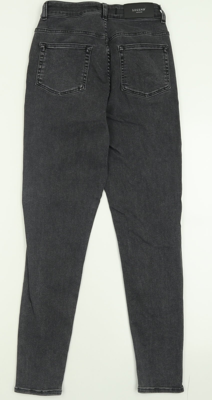 Legend Womens Black  Cotton Skinny Jeans Size 10 L28 in Regular Button