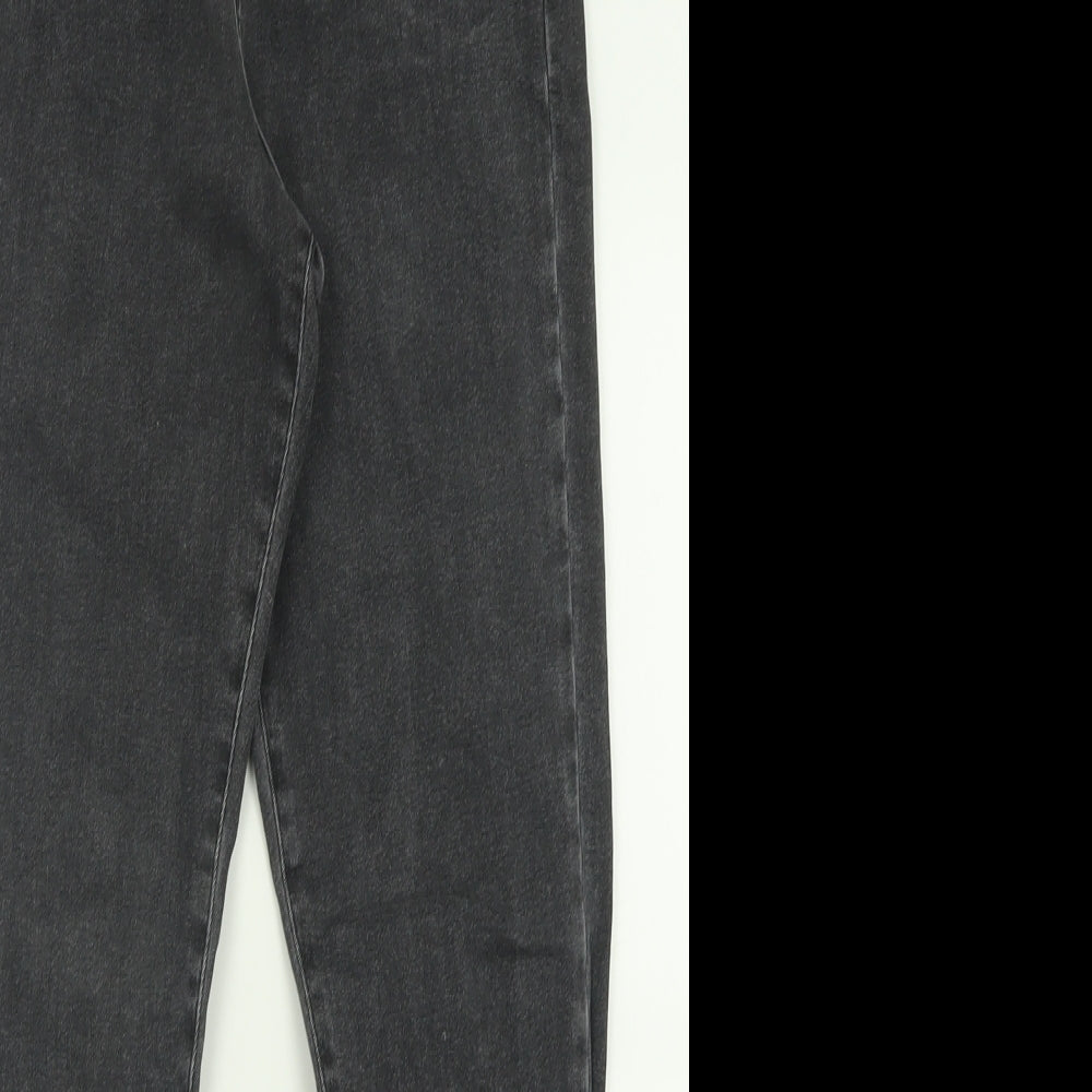 Legend Womens Black  Cotton Skinny Jeans Size 10 L28 in Regular Button