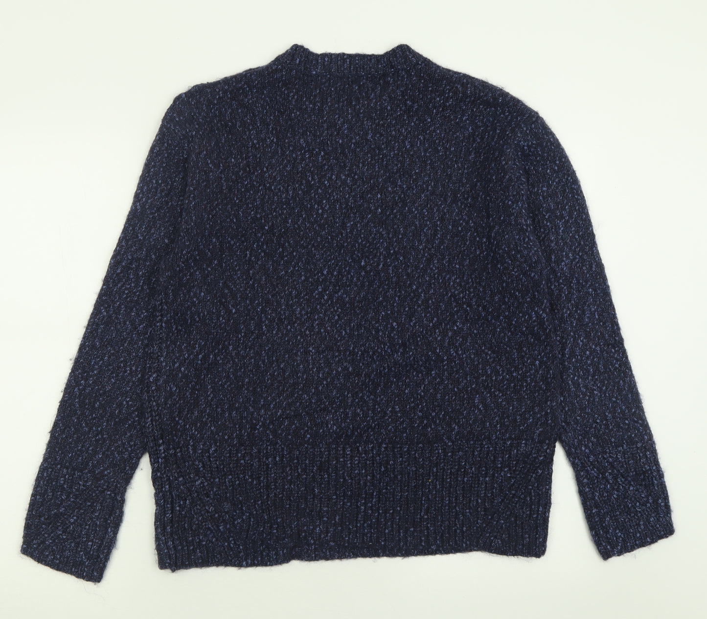 Marks and Spencer Mens Blue Crew Neck  Acrylic Pullover Jumper Size M