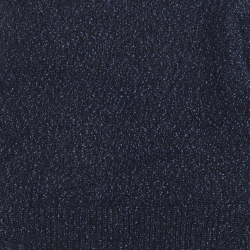 Marks and Spencer Mens Blue Crew Neck  Acrylic Pullover Jumper Size M
