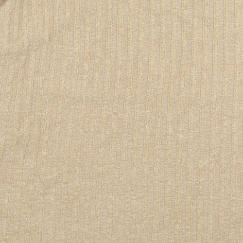 New Look Womens Beige Crew Neck  Polyester Pullover Jumper Size M