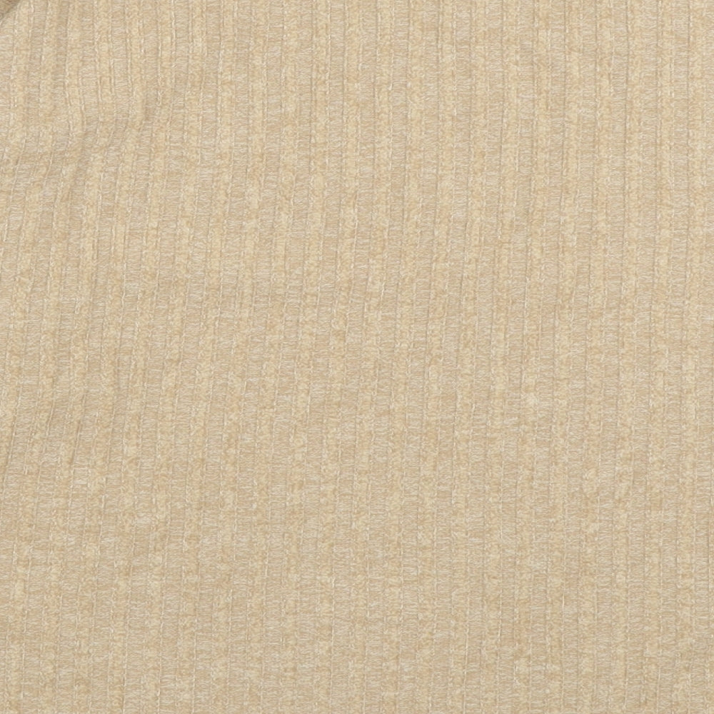 New Look Womens Beige Crew Neck  Polyester Pullover Jumper Size M