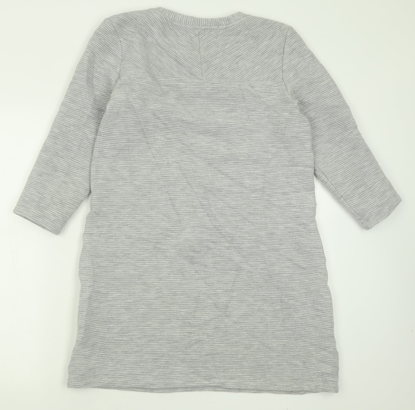 joukles Womens Grey  Polyester Jumper Dress  Size 12  Crew Neck Pullover