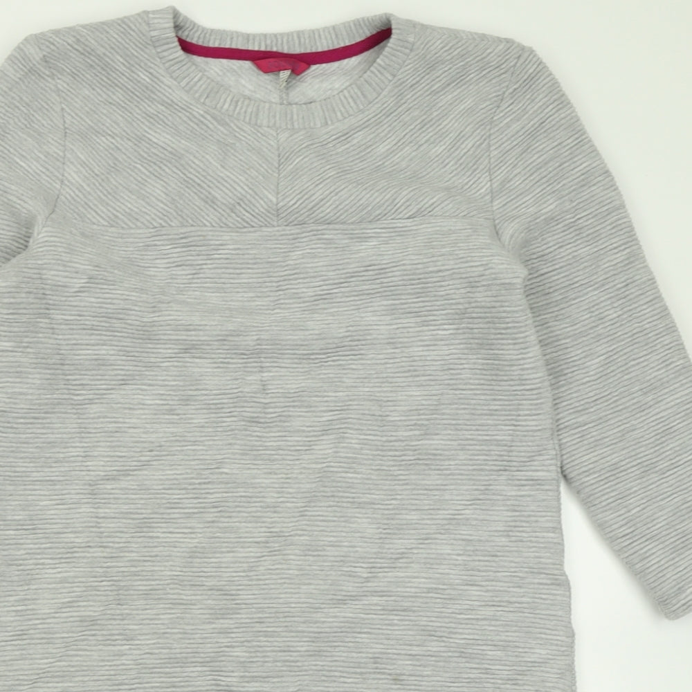 joukles Womens Grey  Polyester Jumper Dress  Size 12  Crew Neck Pullover