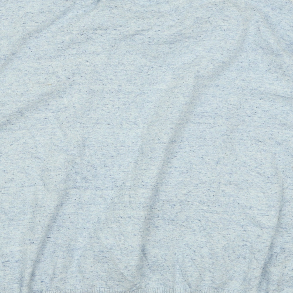 Marks and Spencer Womens Blue  Cotton Basic T-Shirt Size M Crew Neck