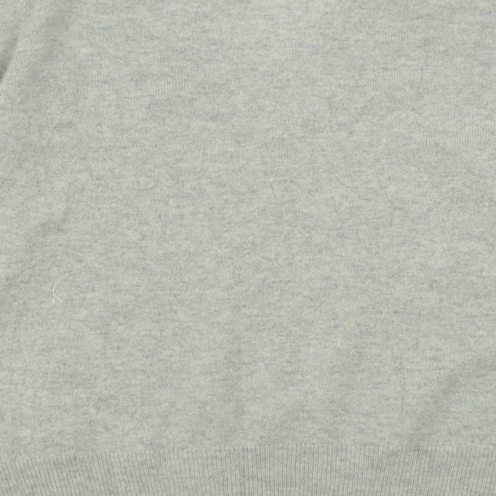 Autograph Womens Grey V-Neck  Cashmere Pullover Jumper Size 14