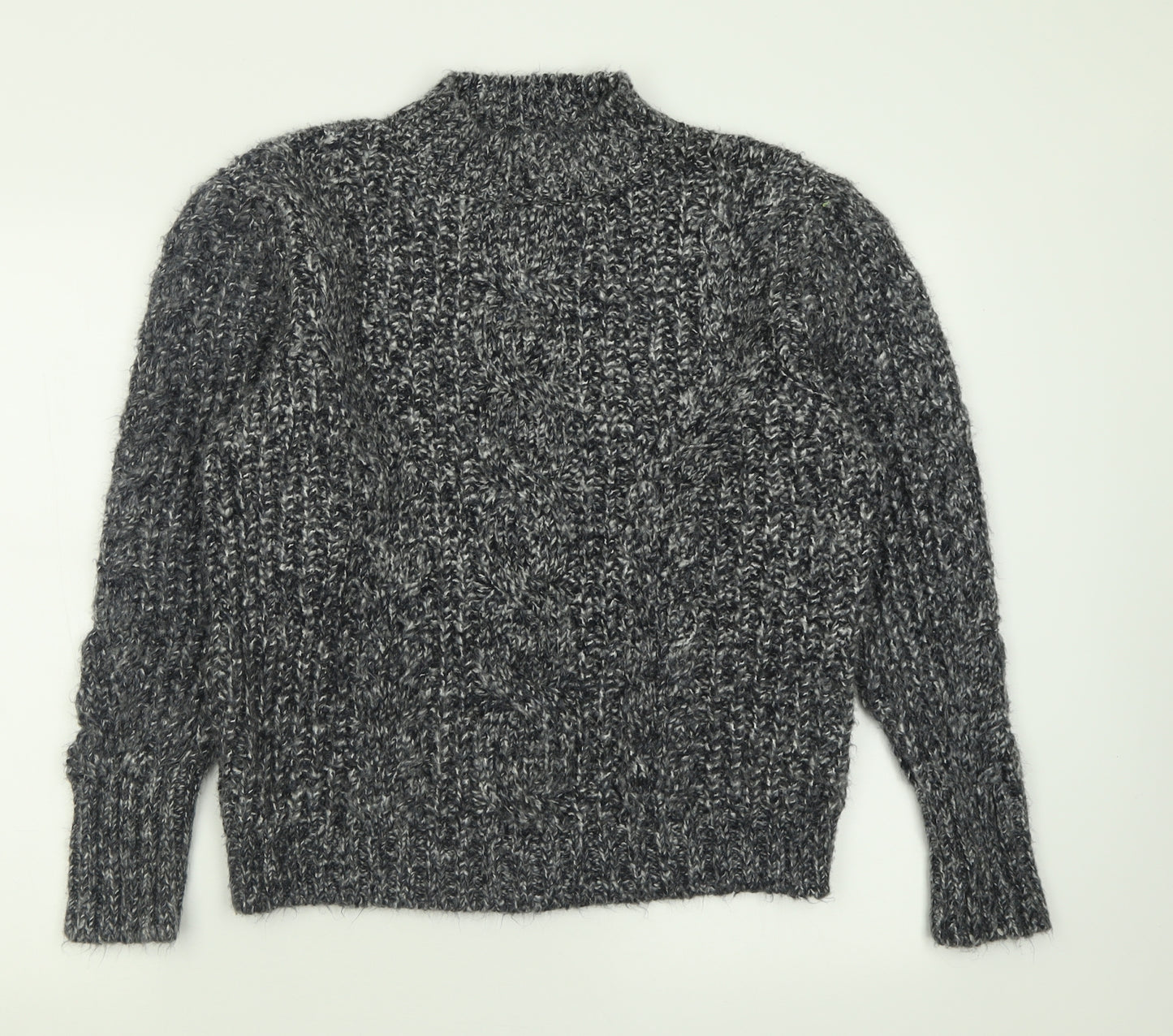 Topshop Mens Grey High Neck  Acrylic Pullover Jumper Size XS