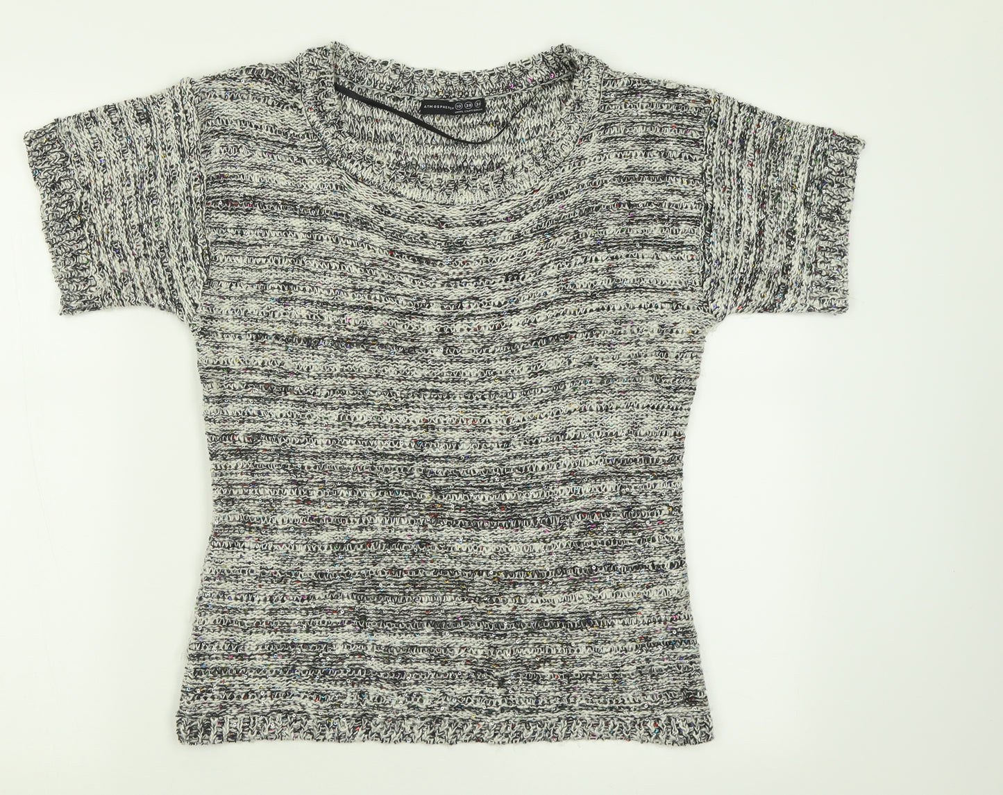 Atmosphere Womens Grey Crew Neck  Acrylic Pullover Jumper Size 10