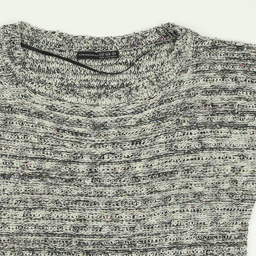 Atmosphere Womens Grey Crew Neck  Acrylic Pullover Jumper Size 10