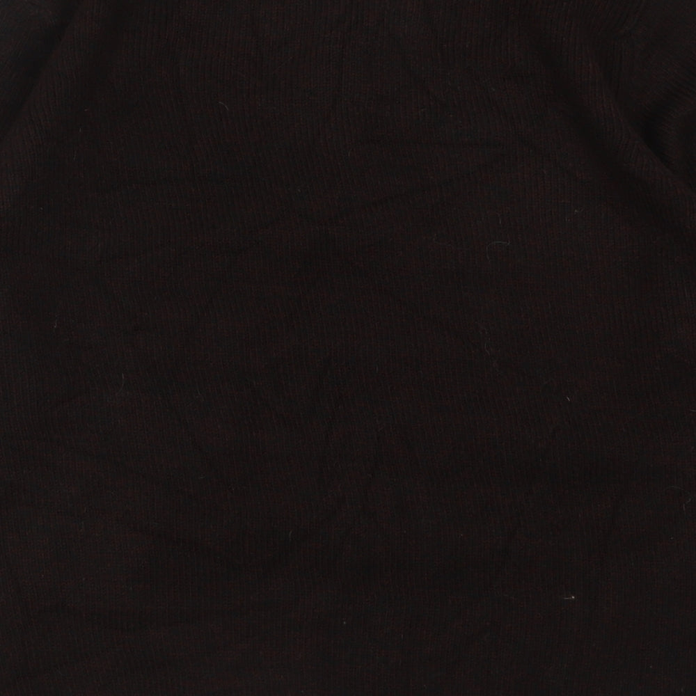 George Mens Purple V-Neck  Acrylic Pullover Jumper Size L