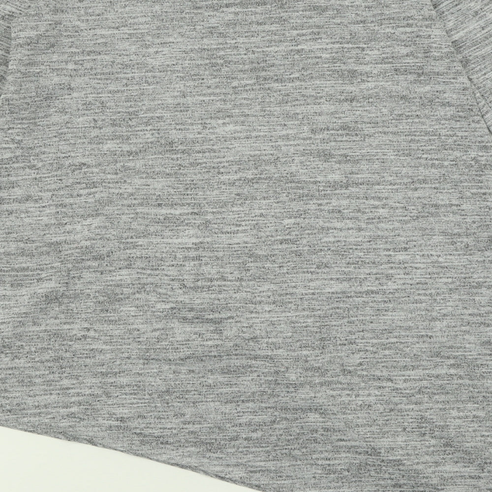 Papaya Womens Grey Crew Neck  Polyester Tunic Jumper Size 14