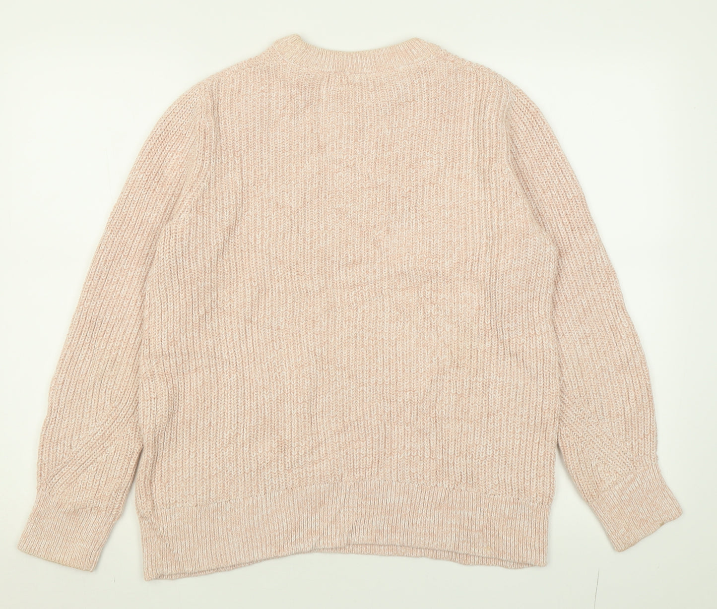 Marks and Spencer Womens Pink Crew Neck  Cotton Pullover Jumper Size M