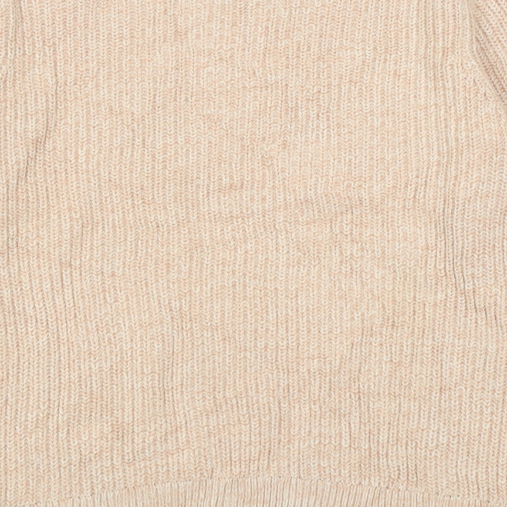Marks and Spencer Womens Pink Crew Neck  Cotton Pullover Jumper Size M