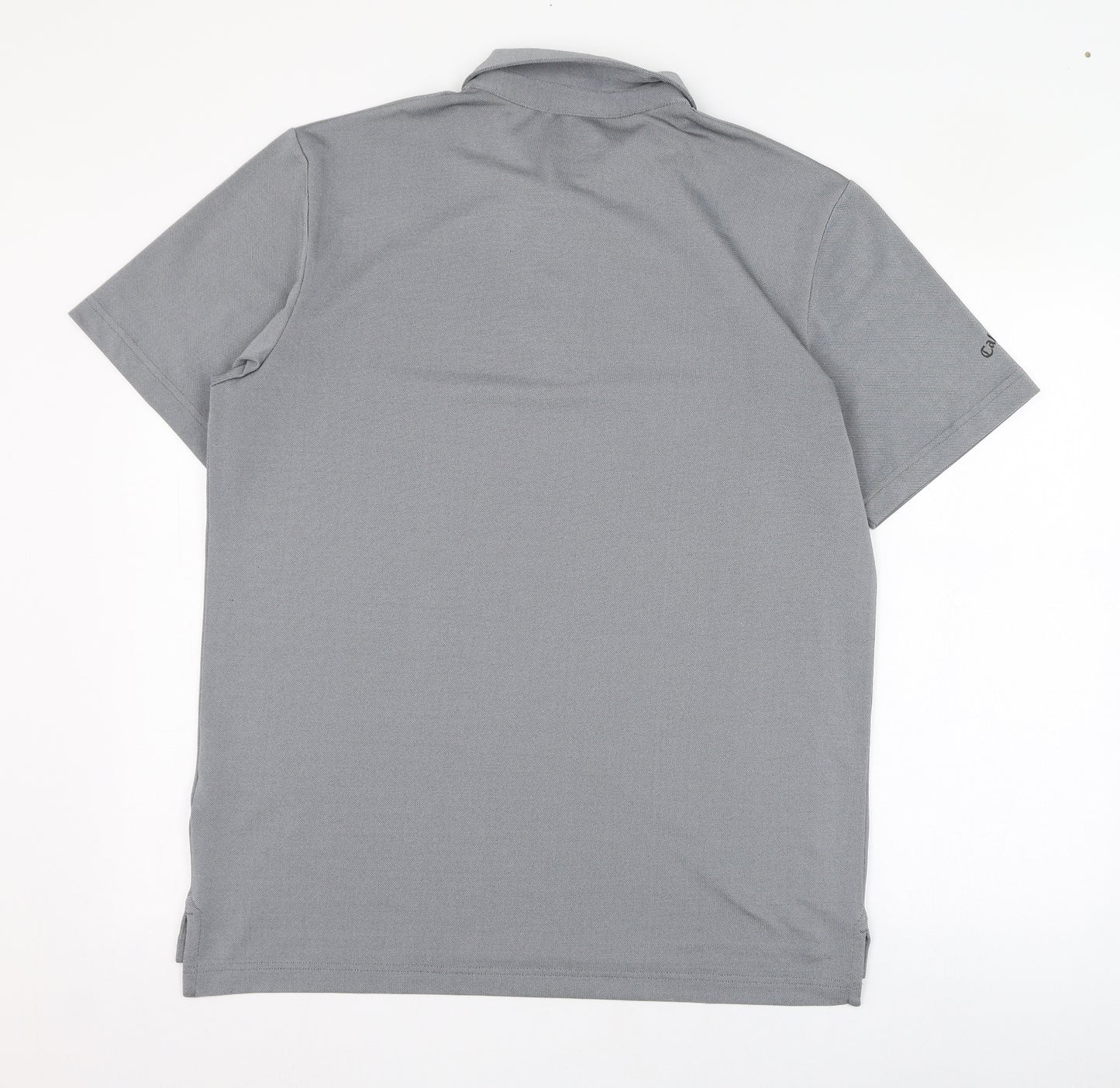 Callaway Mens Grey  Polyester  Polo Size L Collared Button