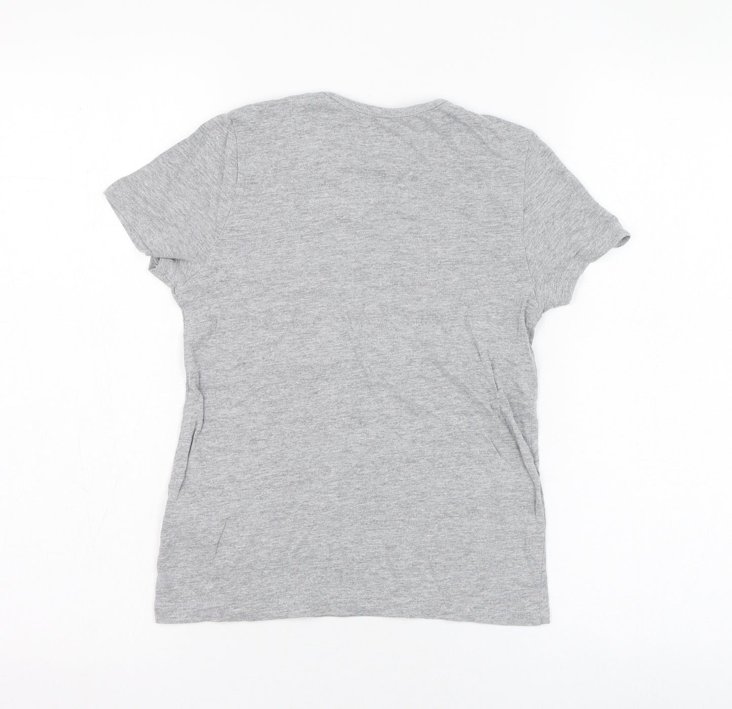 Primark Girls Grey  Cotton Basic T-Shirt Size 7-8 Years Round Neck Pullover