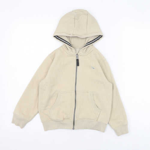 NEXT Boys Beige  Cotton Full Zip Hoodie Size 5-6 Years  Zip