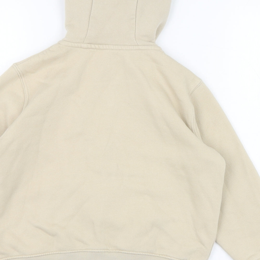 NEXT Boys Beige  Cotton Full Zip Hoodie Size 5-6 Years  Zip