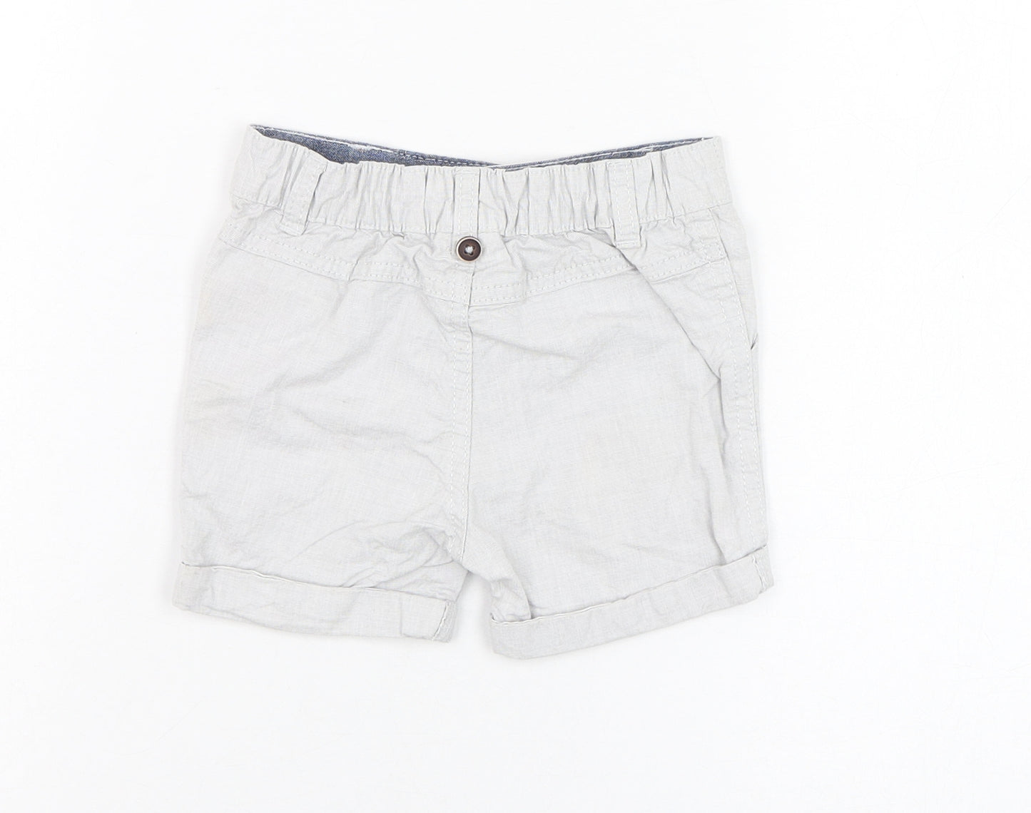 F&F Boys Grey  Cotton Cropped Trousers Size 9-12 Months  Pullover