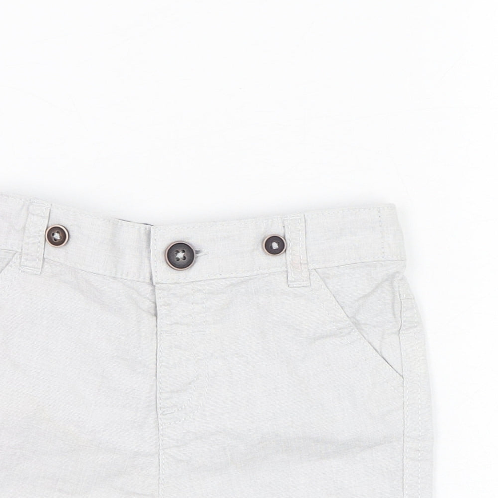 F&F Boys Grey  Cotton Cropped Trousers Size 9-12 Months  Pullover