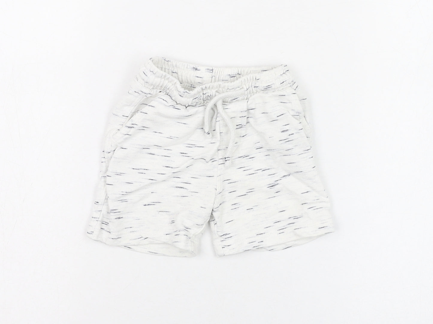 Matalan Boys Ivory  Cotton Cropped Trousers Size 12-18 Months  Pullover