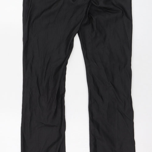 Stradivarius Womens Black  Polyester Trousers  Size 12 L32 in Regular Zip