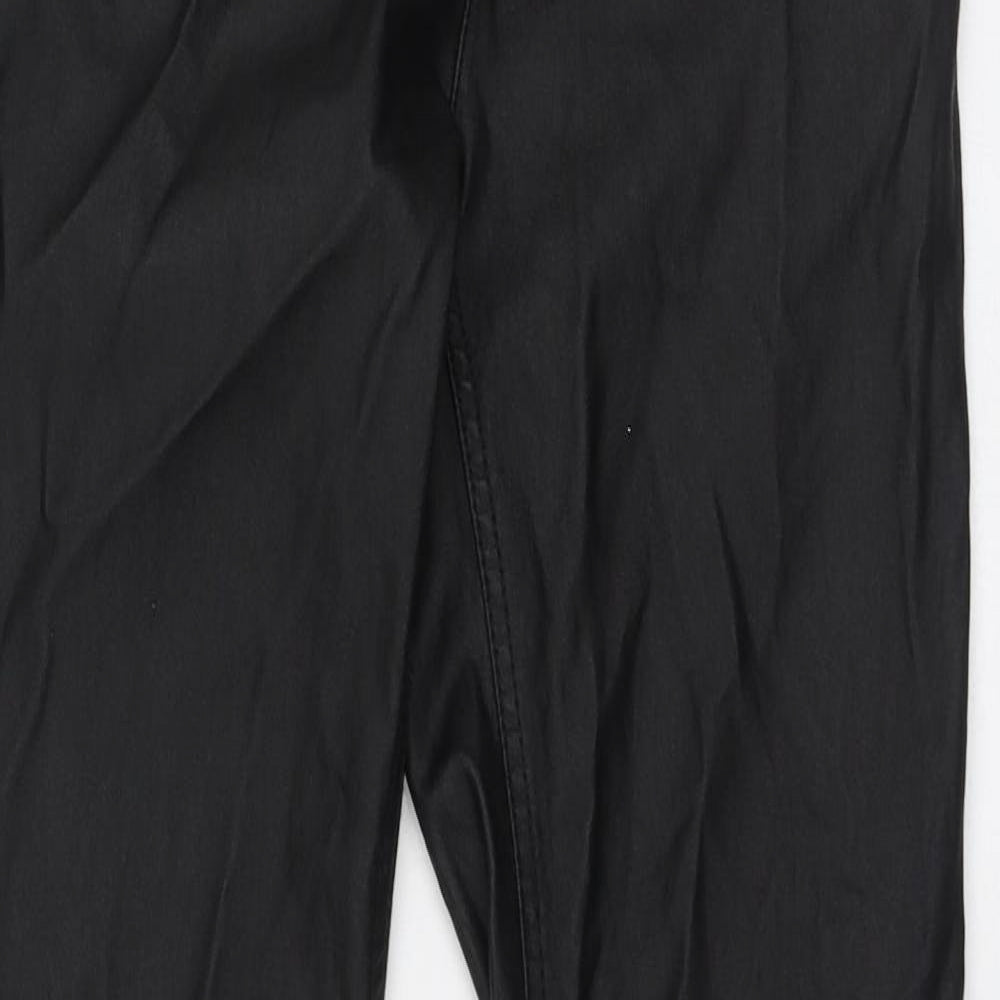Stradivarius Womens Black  Polyester Trousers  Size 12 L32 in Regular Zip
